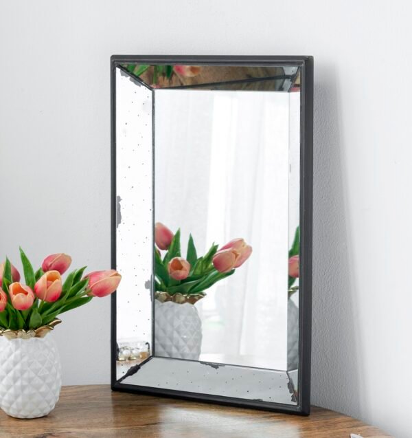 Medium Antique Mirror Glass Decorative Tray