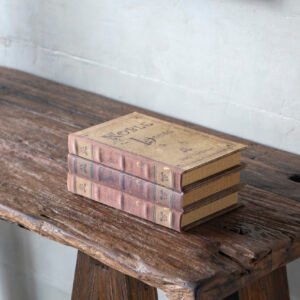 Vintage-Inspired Faux Book Storage Set – Set of 3