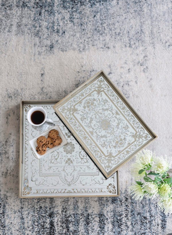 Antique Gold Scrollwork Serving Tray