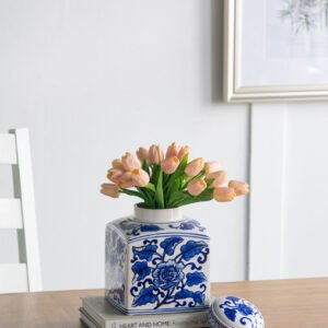 Chinoiserie Peony Ceramic Jar