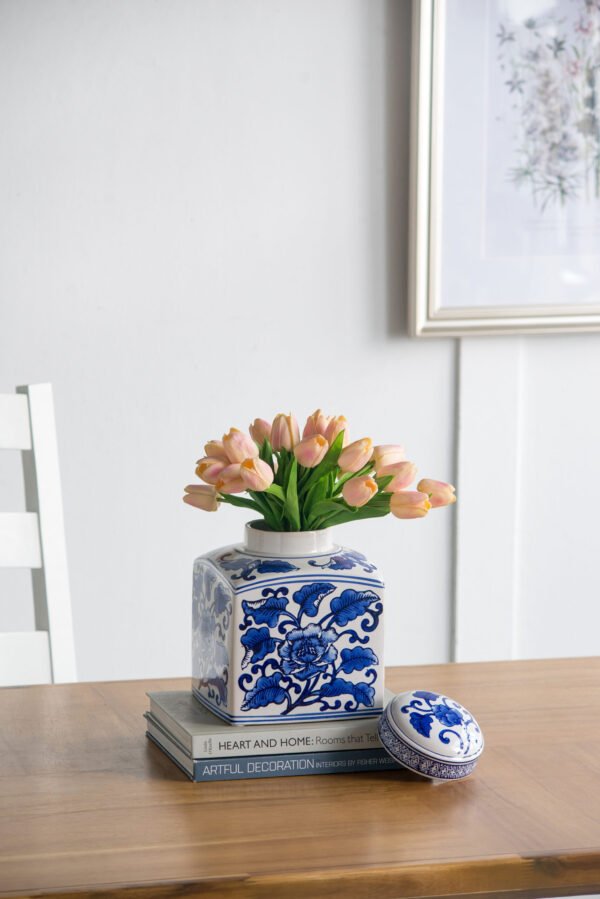 Chinoiserie Peony Ceramic Jar