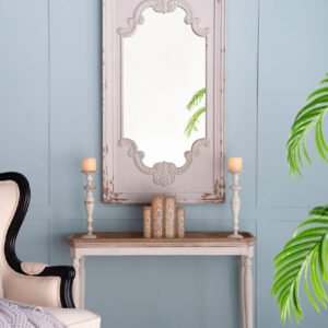 French Country Console Table with Tray-Style Top