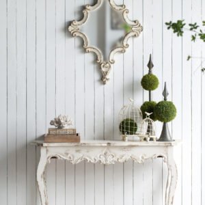 Antique White French Country Console Table