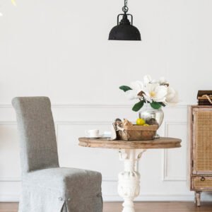 Industrial Rivet Dome Pendant in Matte Black