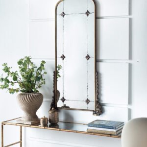 Grand Palais Antique Floor Mirror with Ornate Accents