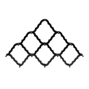 Black Quatrefoil Wall Hook Rack