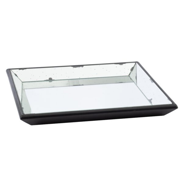 Small Antique Mirror Glass Decorative Tray - Image 2