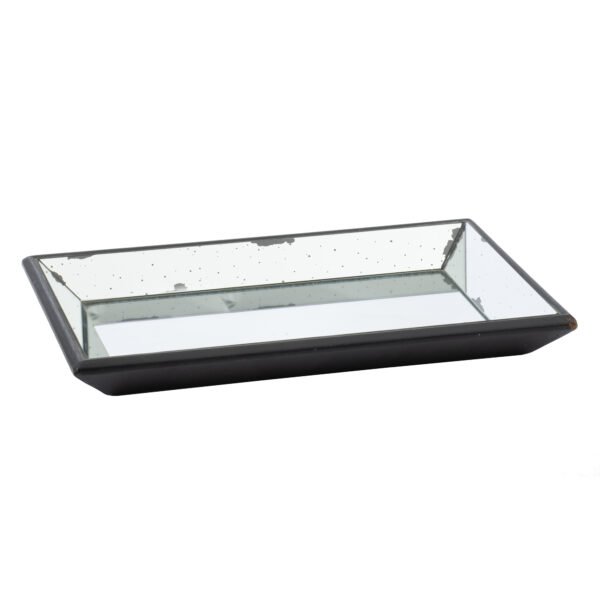 Medium Antique Mirror Glass Decorative Tray - Image 2