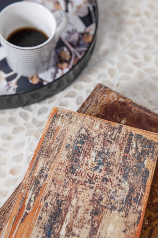 Vintage Book Storage Box Set – Assorted Covers (Set of 6) - Image 6