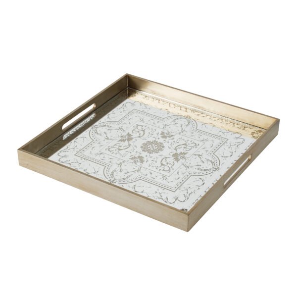 Antique Gold Scrollwork Serving Tray - Image 2