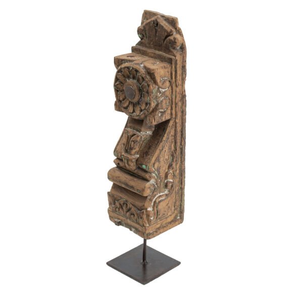 Antique Architectural Wood Sculpture on Stand - Large - Image 2