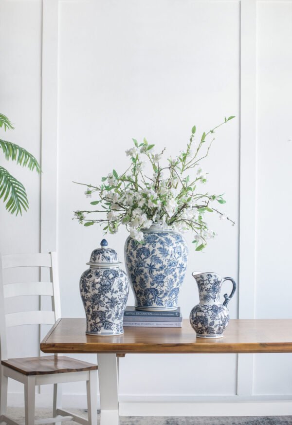Blue & White Chinoiserie Lidded Ginger Jar - Small - Image 4