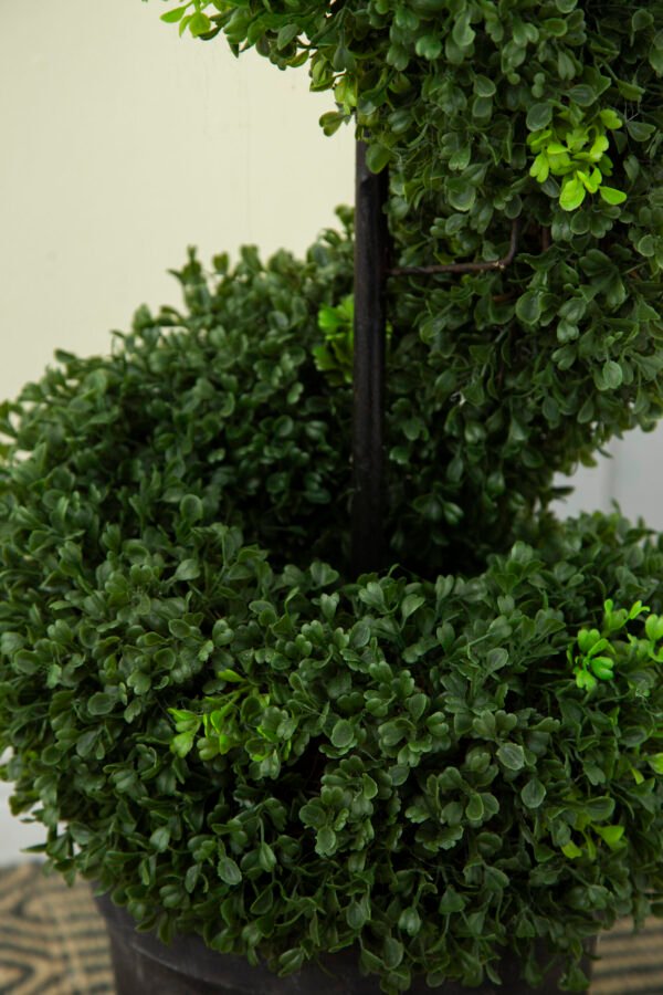 Faux Spiral Topiary in Slate Pot - Image 3
