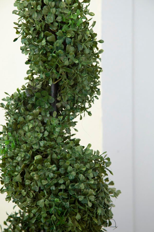 Faux Boxwood Spiral Topiary in Terra Cotta Pot – 35" - Image 3
