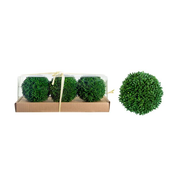 Faux Boxwood Ball Trio – Gift Boxed Set - Image 2
