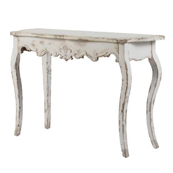 Antique White French Country Console Table - Image 2