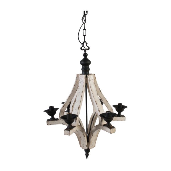 Provence Aged Wood Chandelier - Image 2