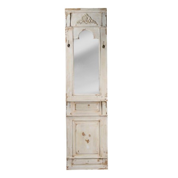 Vintage Architectural Mirror Panel with Hooks - Image 2