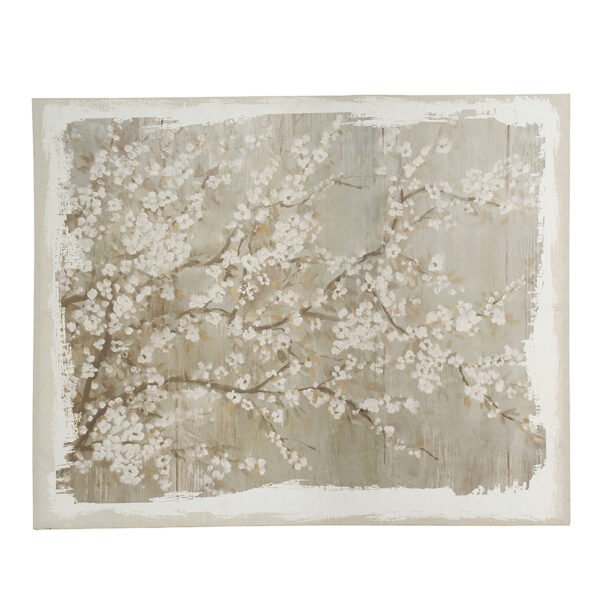 Cherry Blossom Canvas Wall Art in Soft Neutrals - Image 2