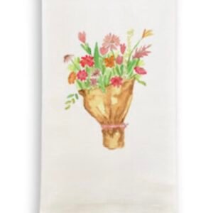 Tea Towel with Wildflower Bouquet