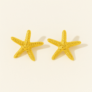 Golden Tide Starfish Studs
