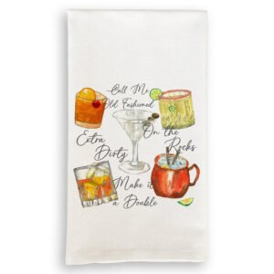 Tea Towel with Mixed Cocktails