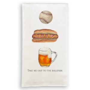 Tea Towel with Take Me Out to the Ballpark