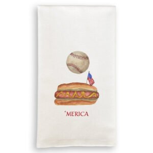 Tea Towel with Hot Dog & 'Merica
