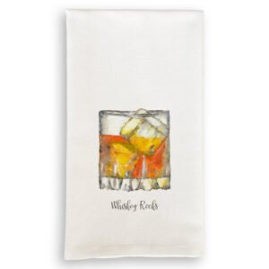 Tea Towel with Whiskey Rocks