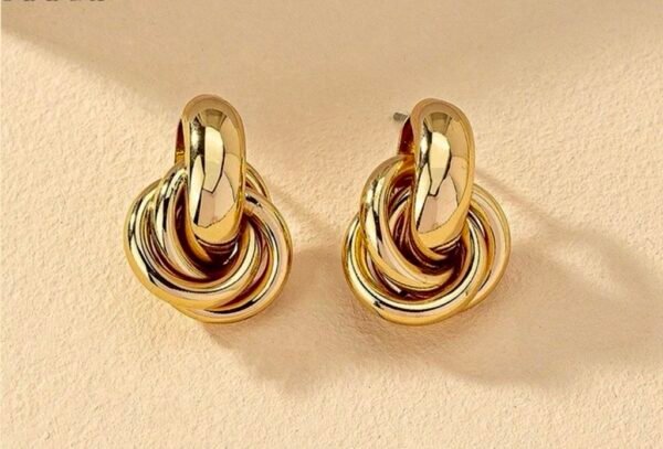 Aurora Knot Statement Earrings - Image 2