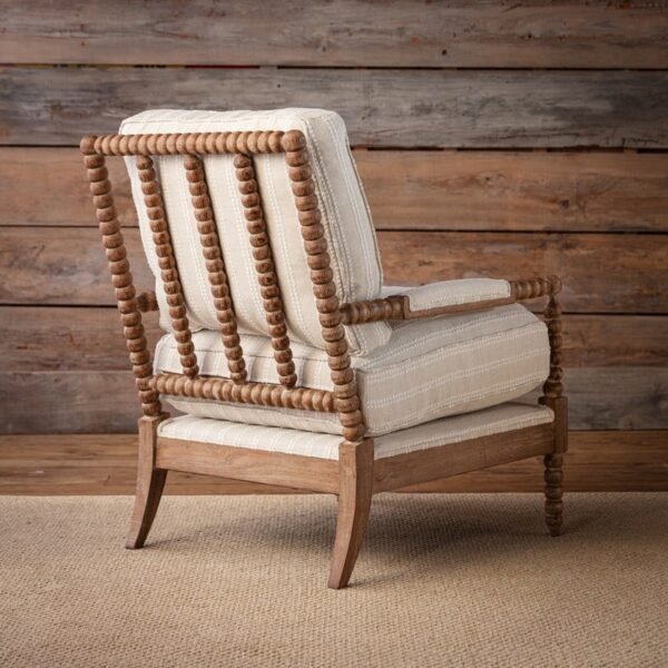 Chalk Spool Arm Accent Chair - Image 2