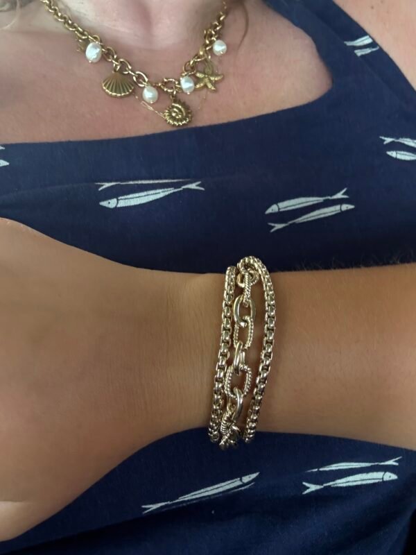 The Riviera Triple Chain Bracelet