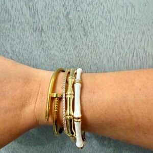 White Tropical Grove Bangle