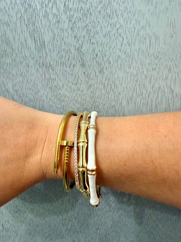 White Tropical Grove Bangle
