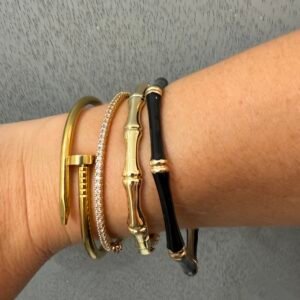 Black Tropical Grove Bangle