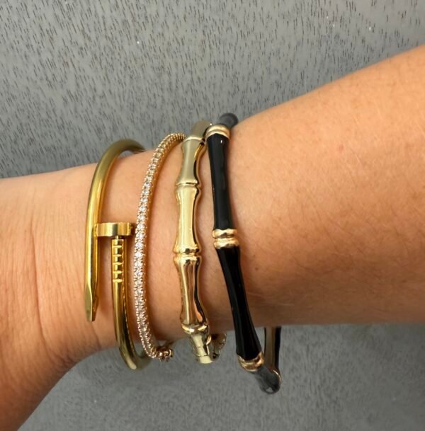Black Tropical Grove Bangle