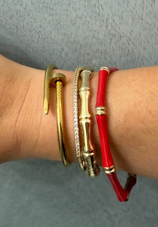 Red Tropical Grove Bangle