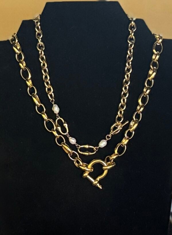 Oceana Pearl Chain Necklace - Image 2