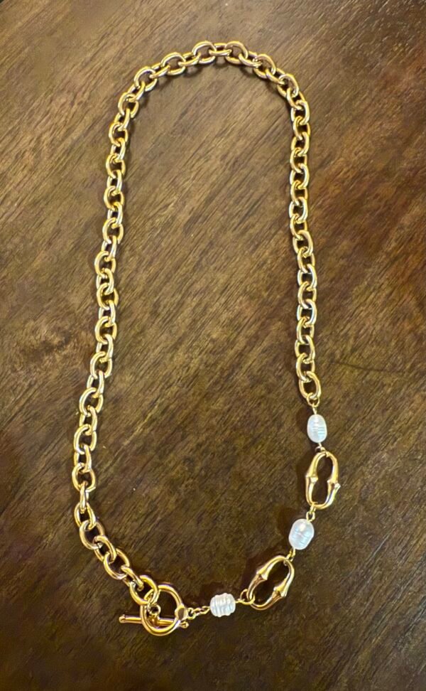 Oceana Pearl Chain Necklace - Image 3