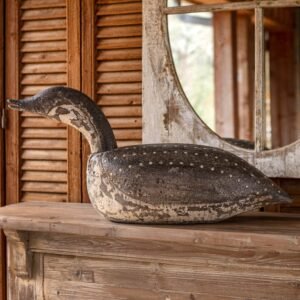 Hand-Carved Vintage-Style Loon Decoy