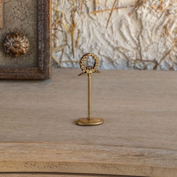 Antique Gold Laurel Place Card Holder Set of 4
