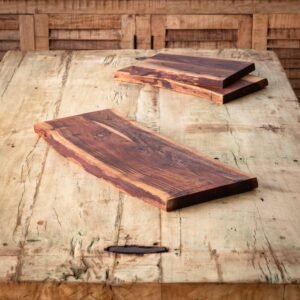 Wooden Live Edge Chopping Board, Large