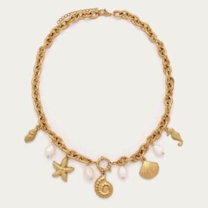 Golden Tides Charm Necklace