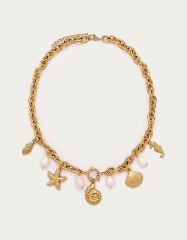 Golden Tides Charm Necklace