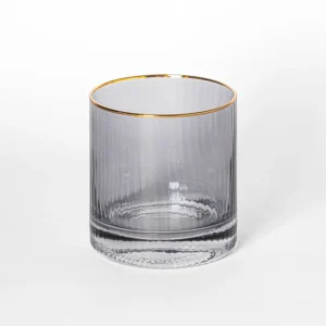 Ribbed Smoke Cocktail Glass