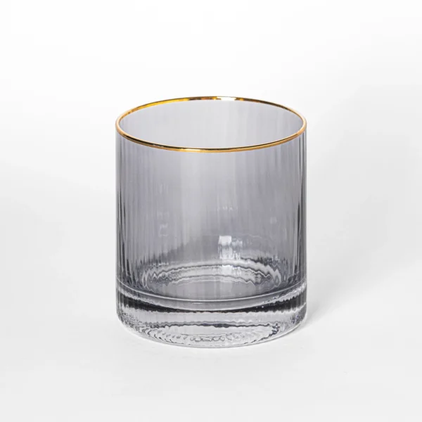 Ribbed Smoke Cocktail Glass