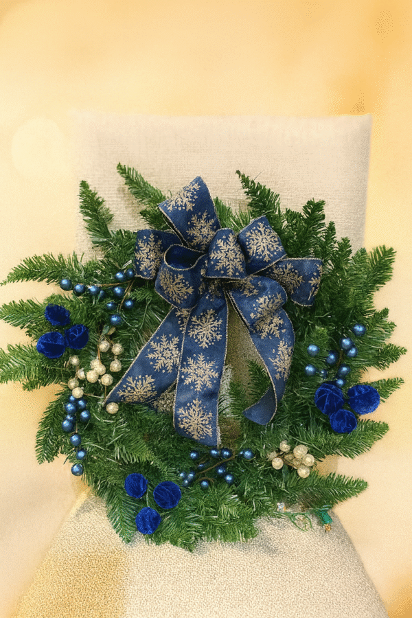 A Very Blue Christmas custom wreath