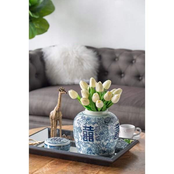 Blue & White Porcelain Double Happiness Jar - Image 3