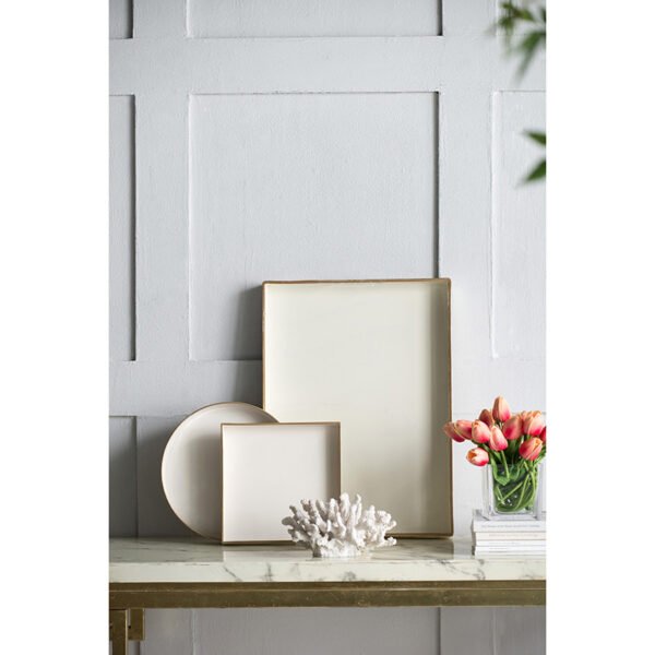 White Square Mimosa Tray - Image 3
