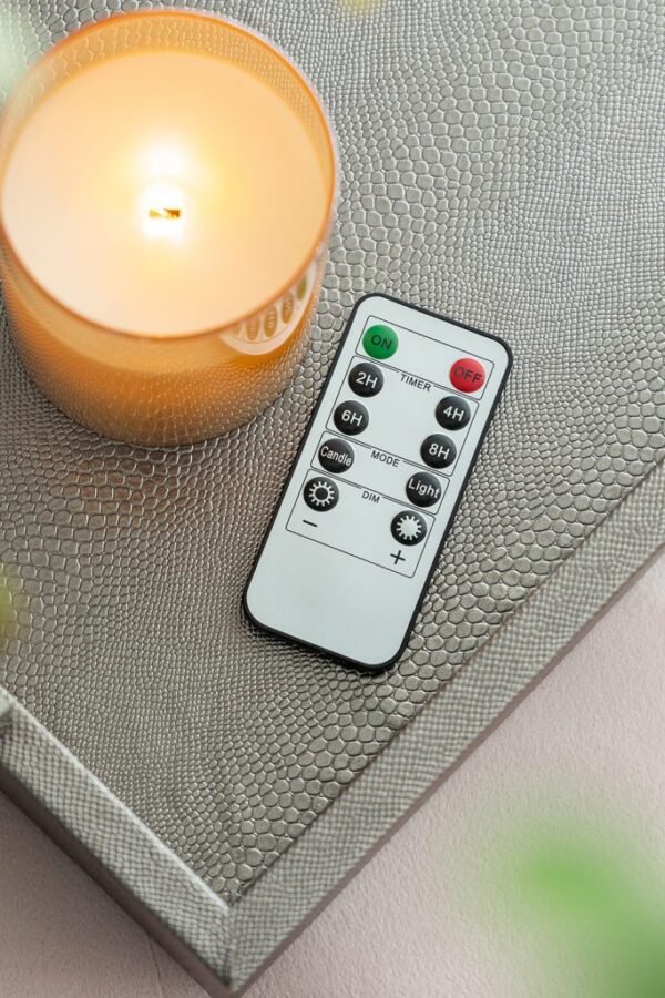 Amber set of 3 Flameless LED Candles with Remote - Image 7